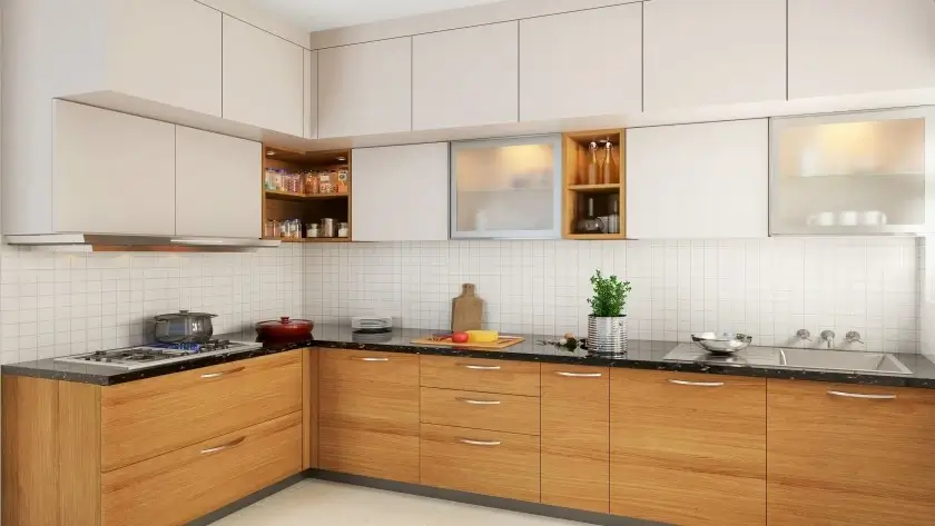 Plywood modular kitchen material